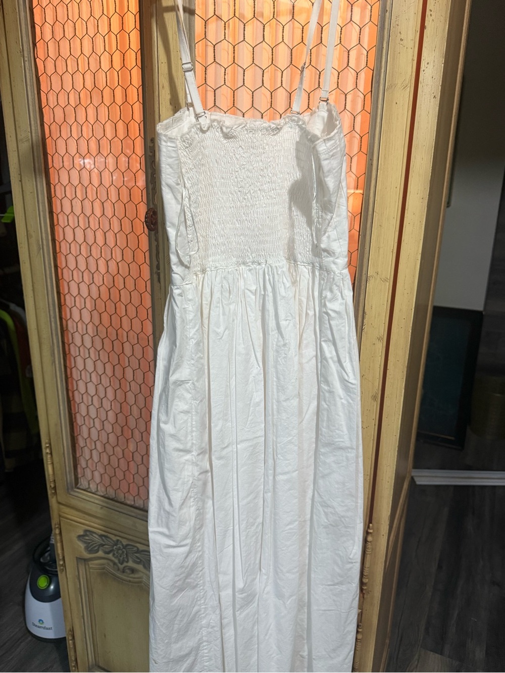 Free People Cream Linen Midi Slip Dress - Picture 2 of 7